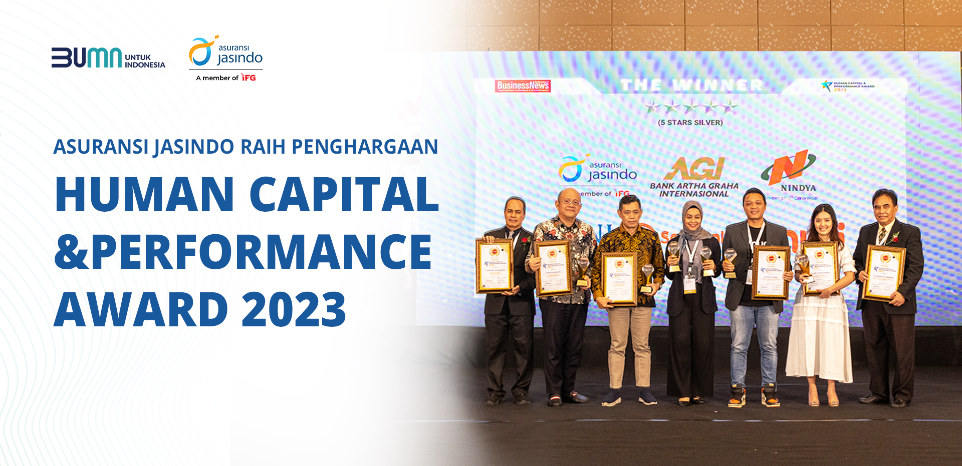 Asuransi Jasindo Raih Penghargaan Human Capital & Performance Award 2023