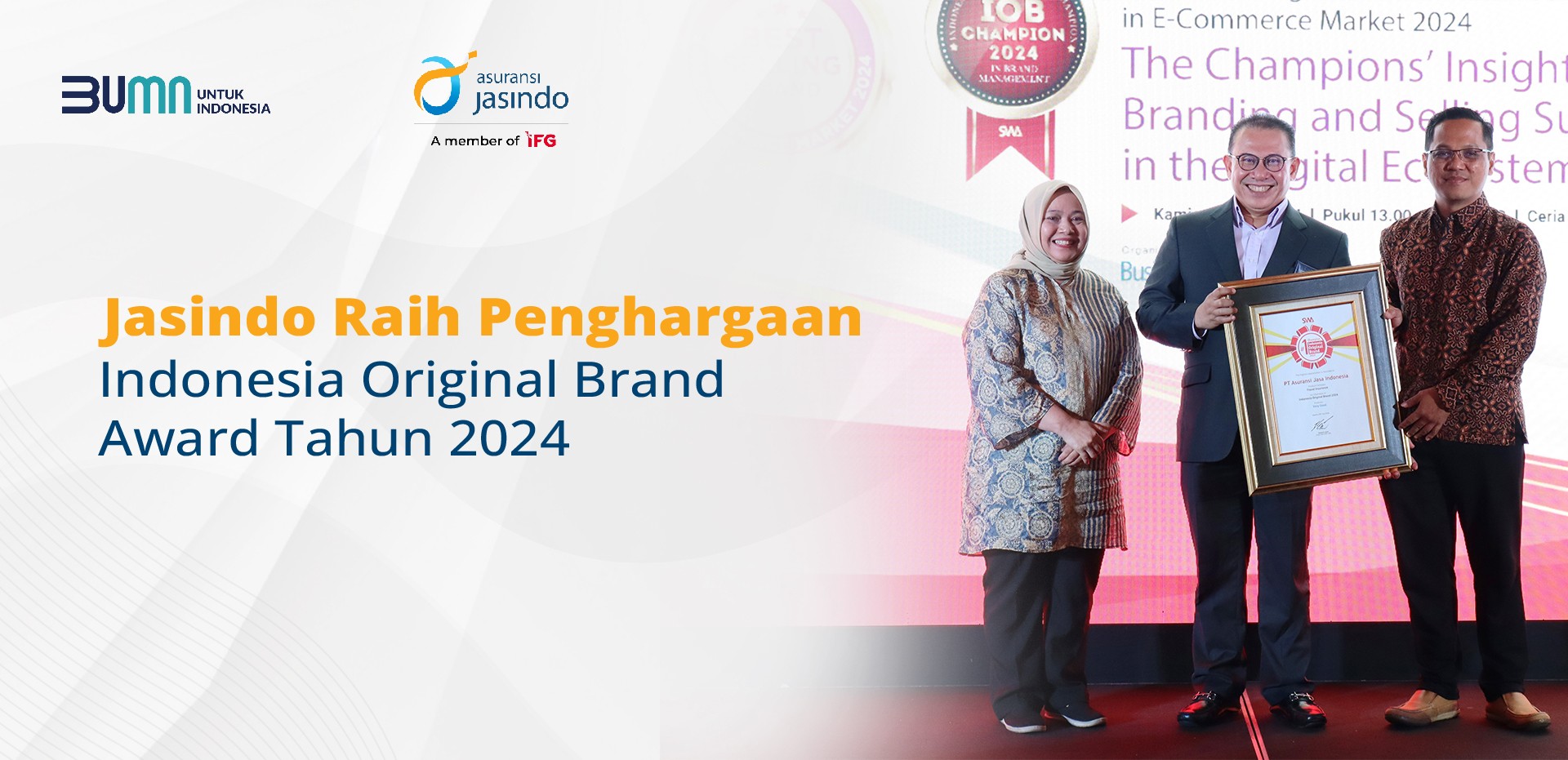 Jasindo Raih Penghargaan Indonesia Original Brand Award Tahun 2024